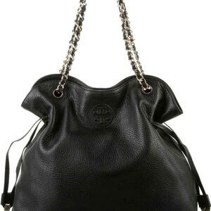 Tory Burch Designer Marion Drawstring Purse Hobo Handbag